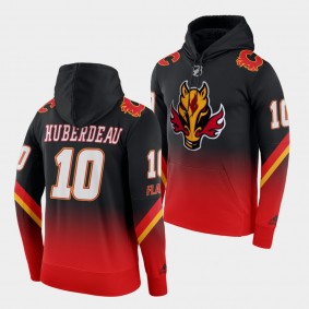 Jonathan Huberdeau Calgary Flames Alternate Black Red 2022-23 Color Crash Hoodie