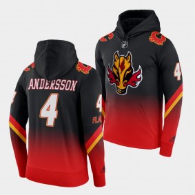 Rasmus Andersson Calgary Flames Alternate Black Red 2022-23 Color Crash Hoodie