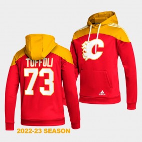 Tyler Toffoli Calgary Flames Stylish Red 2022-23 AEROREADY Pullover Hoodie