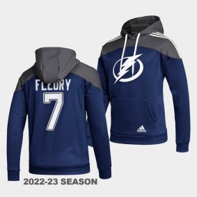 Tampa Bay Lightning Haydn Fleury Stylish Blue AEROREADY Pullover 2022-23 Hoodie