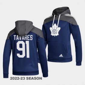 Toronto Maple Leafs John Tavares Stylish Blue AEROREADY Pullover 2022-23 Hoodie