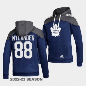 Toronto Maple Leafs William Nylander Stylish Blue AEROREADY Pullover 2022-23 Hoodie