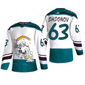 Evgenii Dadonov #63 Anaheim Ducks Reverse Retro 2022 White Authentic Jersey