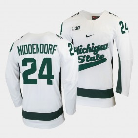 Erik Middendorf Michigan State Spartans College Hockey White Jersey 24
