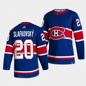 Juraj Slafkovsky 2022 NHL Draft Montreal Canadiens #60 Navy Jersey Reverse Retro