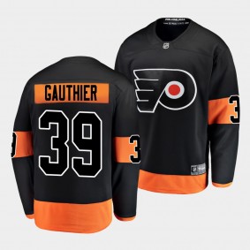 Cutter Gauthier 2022 NHL Draft Philadelphia Flyers #39 Black Jersey Alternate