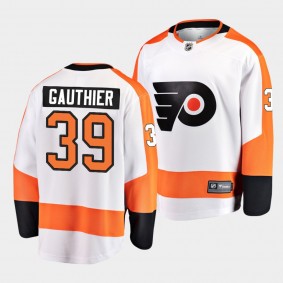 Cutter Gauthier 2022 NHL Draft Philadelphia Flyers #39 White Jersey Away