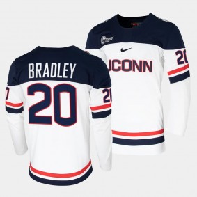 Chase Bradley UConn Huskies College Hockey White Replica Jersey 20