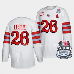 Jaedon Leslie Ohio State Buckeyes Faceoff On The Lake White Football-Inspired Jersey 26
