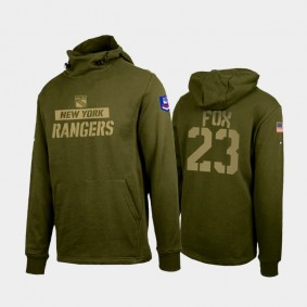New York Rangers Delta Shift Adam Fox Green Pullover Hoodie #23