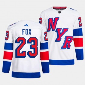 Adam Fox 2024 NHL Stadium Series Authentic Player New York Rangers #23 White Jersey Primegreen