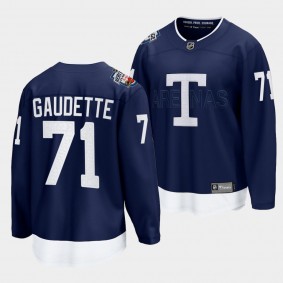 Adam Gaudette Toronto Maple Leafs Heritage Classic 2022 Navy Breakaway Player Jersey
