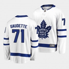 Adam Gaudette Toronto Maple Leafs 2022 Away White Breakaway Player Jersey Men