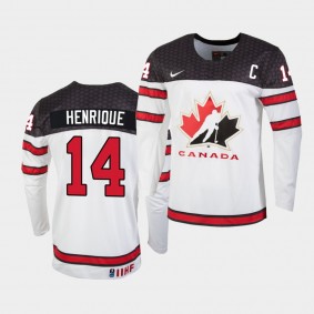 Canada Team Adam Henrique 2021 IIHF World Championship White Home Jersey