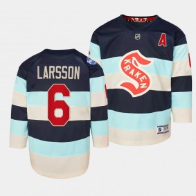 Seattle Kraken #6 Adam Larsson 2024 NHL Winter Classic Premier Player Blue Youth Jersey