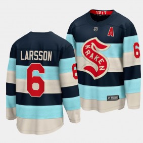 Seattle Kraken Adam Larsson 2024 NHL Winter Classic Blue Breakaway Player Jersey Men's