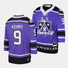 Adrian Kempe Los Angeles Kings 2002 Blue Line Player Purple #9 Jersey