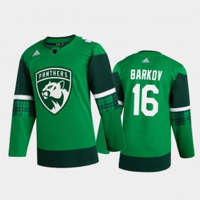 Florida Panthers Aleksander Barkov #16 2020 St. Patrick's Day Authentic Player Jersey Green
