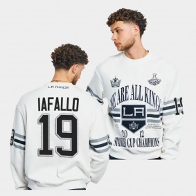 Los Angeles Kings Alex Iafallo We Are All Kings #19 White Crew Sweatshirt