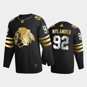 Chicago Blackhawks Alex Nylander #92 2020-21 Authentic Golden Black Limited Edition Jersey