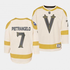 Alex Pietrangelo Vegas Golden Knights Youth Jersey 2024 NHL Winter Classic Cream Premier Player Jersey