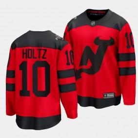 Alexander Holtz New Jersey Devils 2024 NHL Stadium Series Red Jersey #10 Breakaway Player