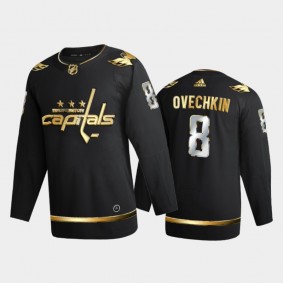 Washington Capitals Alexander Ovechkin #8 2020-21 Authentic Golden Black Limited Authentic Jersey