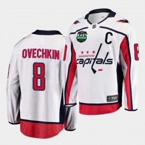 Washington Capitals Alexander Ovechkin 2021 East Division Patch White Jersey Away
