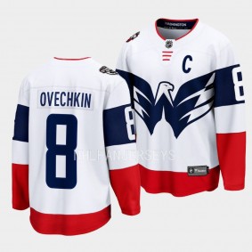 2023 NHL Stadium Series Alexander Ovechkin Jersey Washington Capitals White #8 Breakaway Player Men'