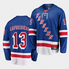 Alexis Lafreniere New York Rangers 2020 NHL Draft Blue Home Men Jersey