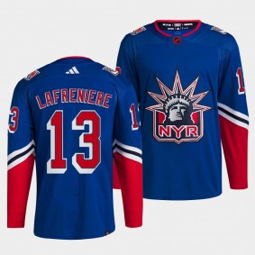 Alexis Lafreniere New York Rangers 2022 Reverse Retro 2.0 Blue #13 Authentic Primegreen Jersey Men's