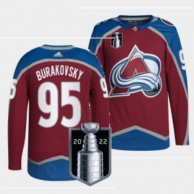 Colorado Avalanche 2022 Stanley Cup Playoffs Andre Burakovsky #95 Burgundy Jersey Authentic Pro