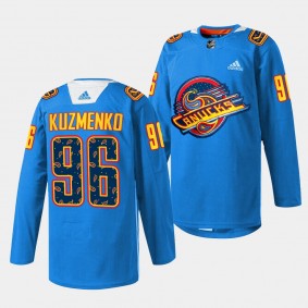 Vancouver Canucks 2023 Diwali Night Andrei Kuzmenko #96 Blue Jersey Special Edition