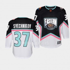 Carolina Hurricanes #37 Andrei Svechnikov 2023 NHL All-Star Eastern Conference Premier Black Youth Jersey
