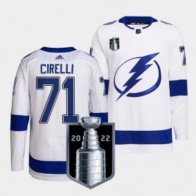 Tampa Bay Lightning 2022 Eastern Conference Champs Anthony Cirelli #71 White Jersey Primegreen