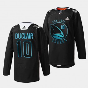 Anthony Duclair San Jose Sharks 2023 Warriors Black #10 Special Edition Jersey Men's