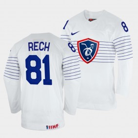 France 2022 IIHF World Championship Anthony Rech #81 White Jersey Home