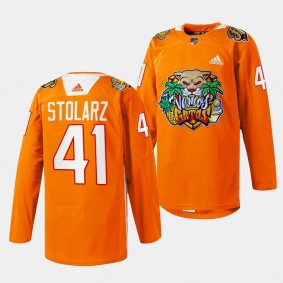 2024 Vamos Gatos Anthony Stolarz Florida Panthers Orange #41 Specialty Jersey