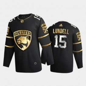 Florida Panthers Anton Lundell #15 2020-21 Golden Edition Black Authentic Limited Jersey