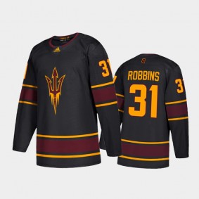 Arizona State Sun Devils Justin Robbins #31 2020-21 Replica Black College Hockey Jersey