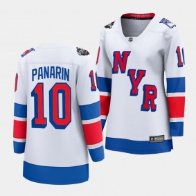 New York Rangers Artemi Panarin 2024 NHL Stadium Series Breakaway Player Women White Jersey