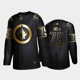 Winnipeg Jets Arvid Holm #75 Authentic Golden Edition Black Jersey