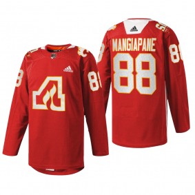 Andrew Mangiapane Calgary Flames 50th Anniversary Jersey Red #88 Warm-Up