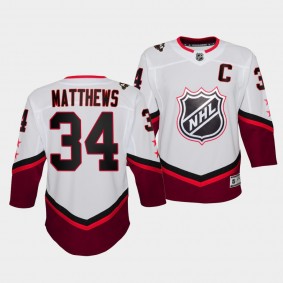 Auston Matthews Youth Jersey Maple Leafs 2022 NHL All-Star White Eastern Jersey