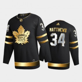 Toronto Maple Leafs Auston Matthews #34 2020-21 Authentic Golden Black Limited Edition Jersey