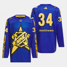 Auston Matthews Toronto Maple Leafs NHL 2024 All-Star Blue #34 drew house Primegreen Authentic Jersey Men's