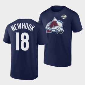 Alex Newhook 2022 NHL Global Series Colorado Avalanche Navy T-Shirt