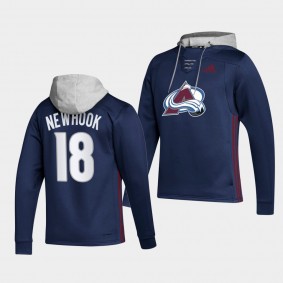 Colorado Avalanche Alex Newhook Skate Navy Lace-up Hoodie