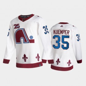 Colorado Avalanche Darcy Kuemper #35 2021 Reverse Retro White Special Edition Jersey