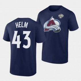 Darren Helm 2022 NHL Global Series Colorado Avalanche Navy T-Shirt